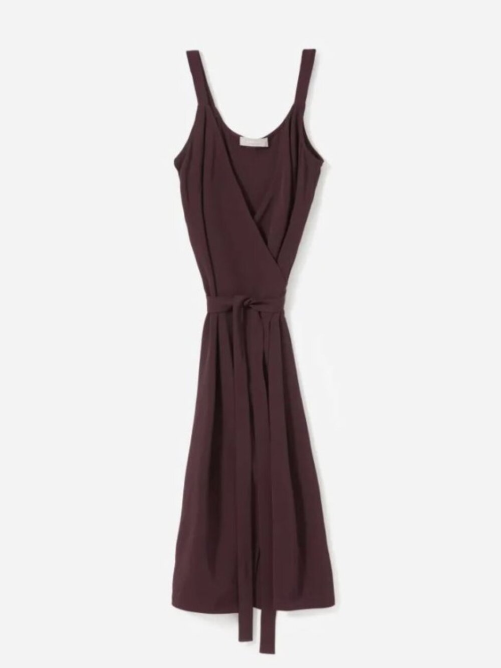 🔥 Everlane Japanese Go Weave Tank Wrap Dress, Deep Plum (6)